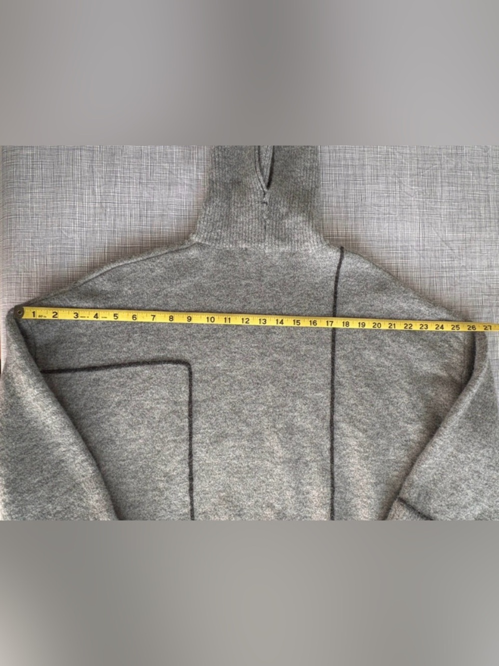 NWT Zara Gray Knit Mock Turtleneck Sweater Sleeve M- Code 1361 - Picture 8 of 13